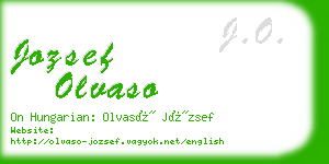 jozsef olvaso business card